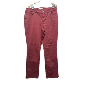 Coldwater Creek‎ Natural Fit Burgundy Pants Size 12 Ladies Casual